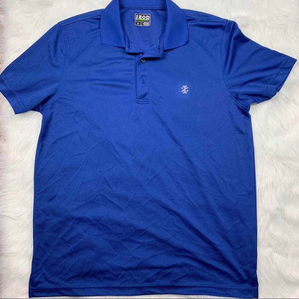 Izod Mens Blue Polo Shirt Size Medium